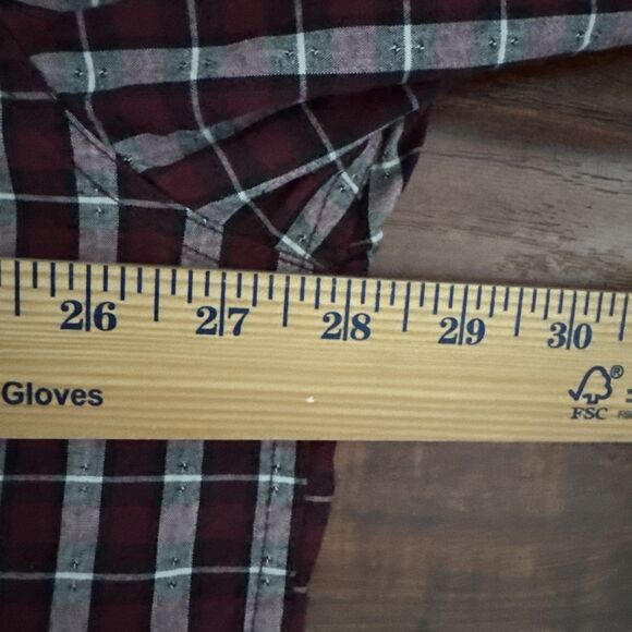 Cody James Men’s 2XL Plaid Western Work Shirt Long Sleeve Cotton Red Workwear - Picture 8 of 8